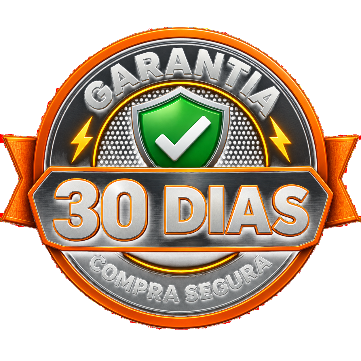Selo de garantia de 30 dias, compra segura
